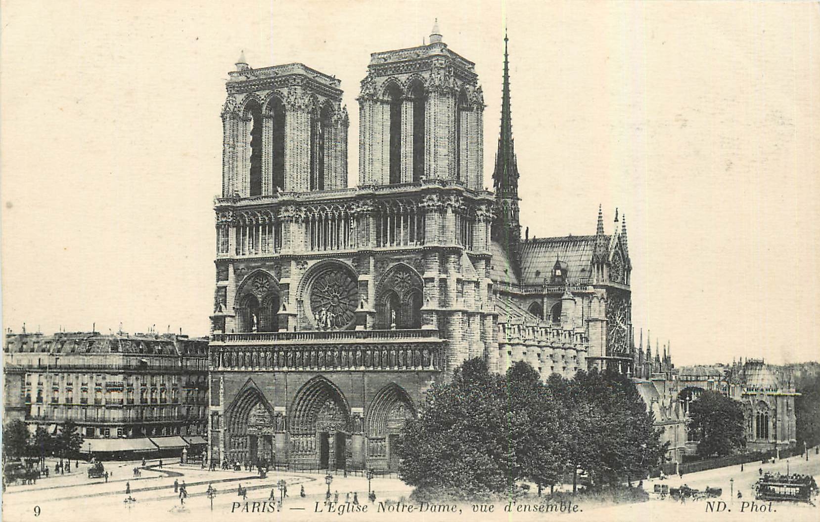 CPA Paris L'Eglise Notre Dame vue d'ensemble 