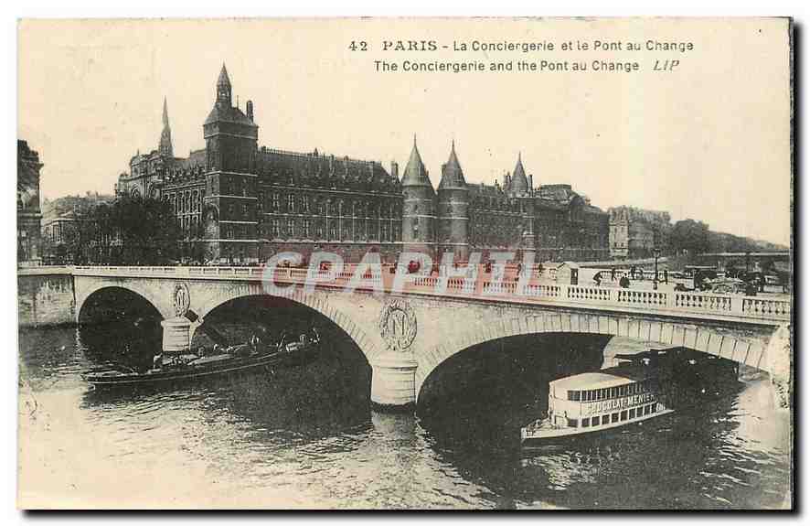CPA Paris La Conciergerie et le Pont au Change 