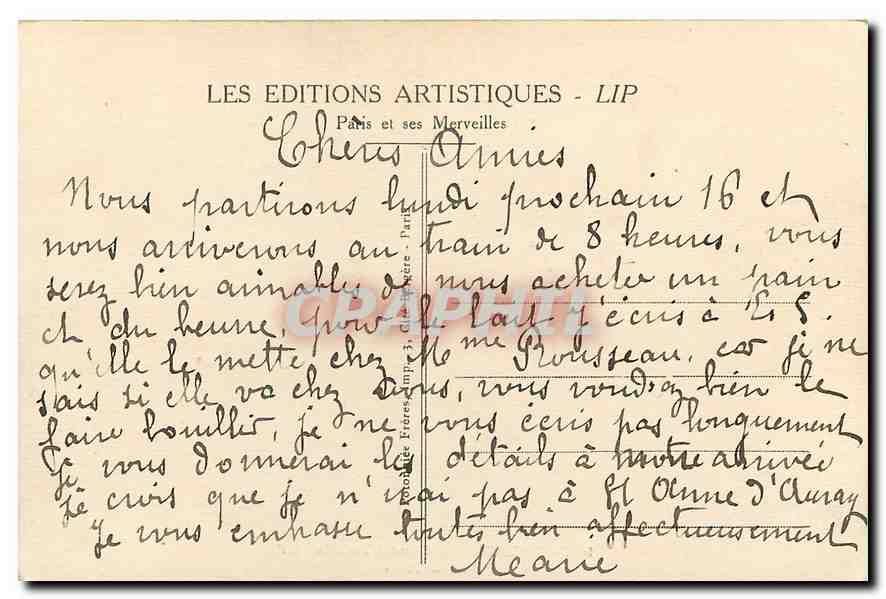CPA Paris Le Grand palais  — Rückseite