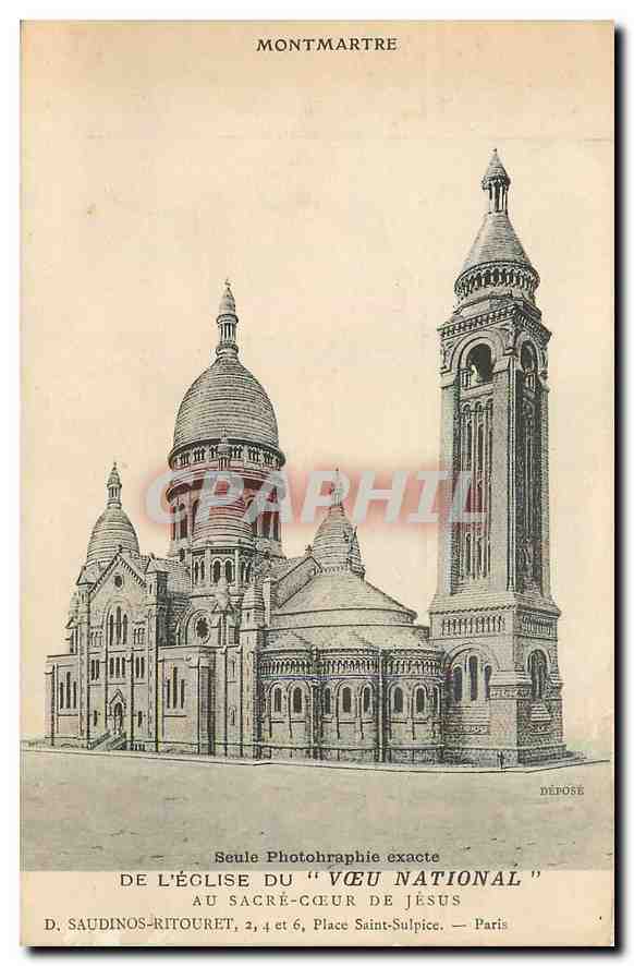 CPA Montmartre Au Sacre Coeur de Jesus 