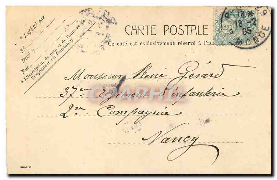 CPA Paris L'Aurore d'Eugene Delaplanehe Luxembourg  — Verso