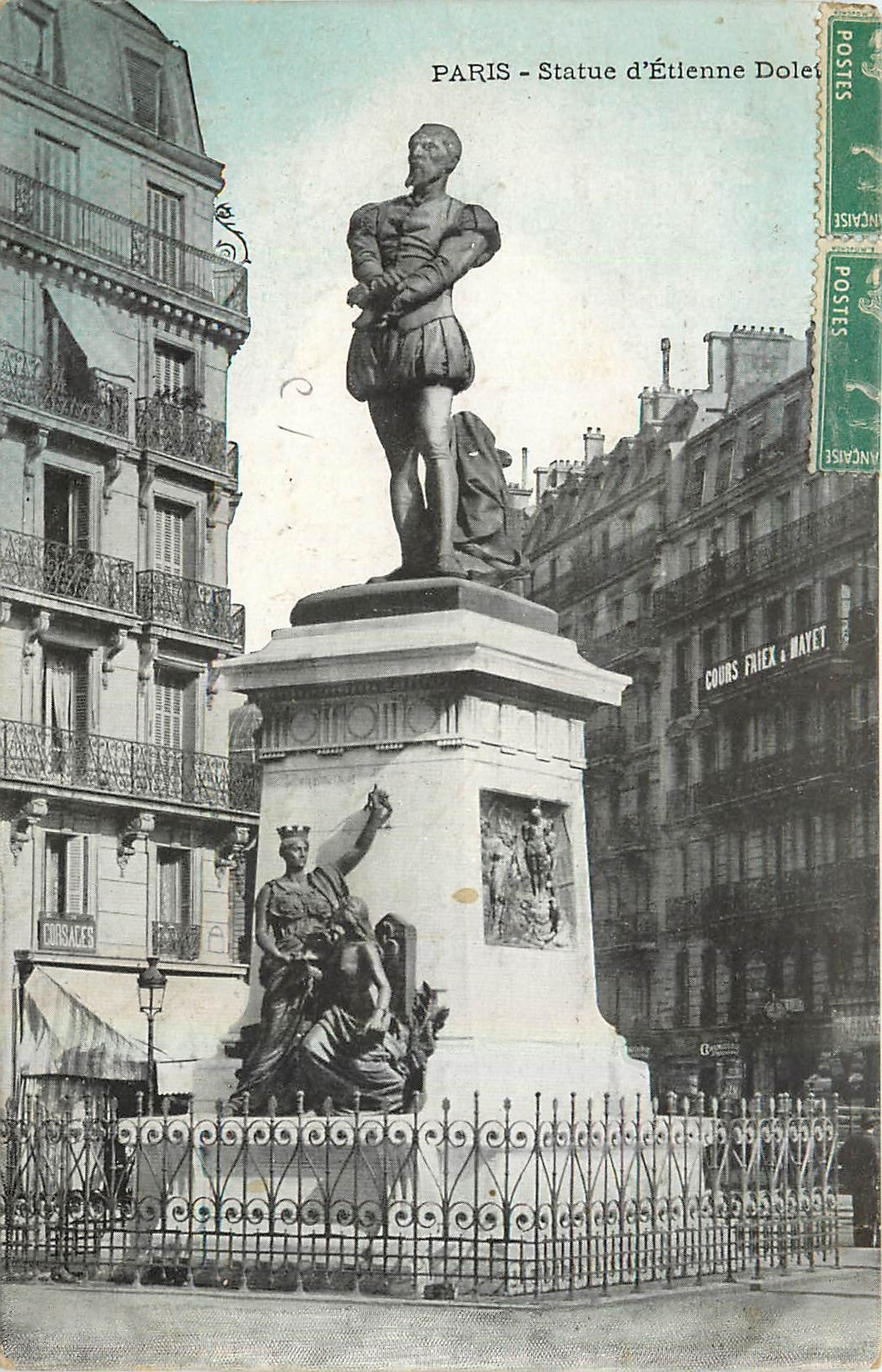 CPA Paris Statue d'Etienne Dolet 