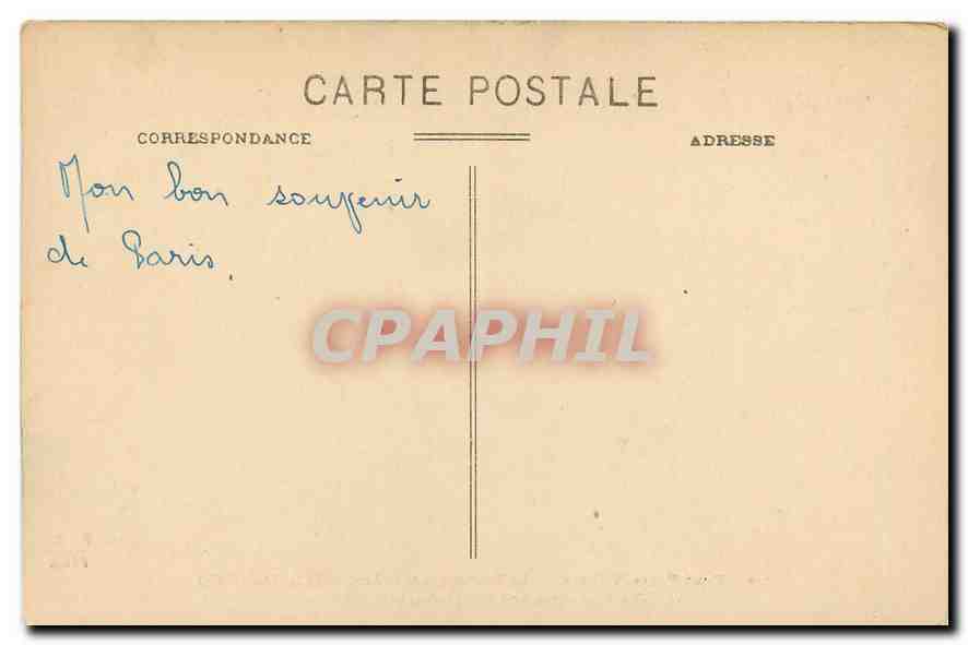 CPA Tout Paris Le Trocadero et le Jardin de la Tour Eiffel  — Rückseite