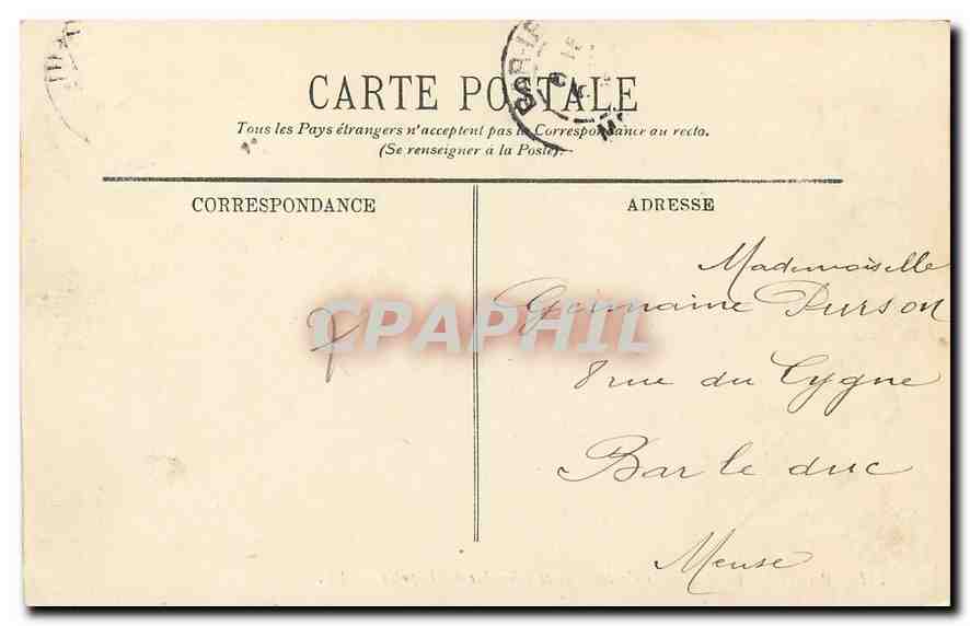 CPA Paris Le Pont de la Concorde et la Chambre des Deputes Bateau — Rückseite