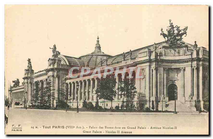 CPA Tout Paris Palais des Beaux Arts ou Grand Palais Avenue Nicolas II 