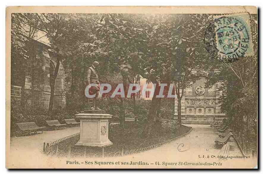 CPA Paris Ses Squares et ses Jardins Square St Germain des Pres 