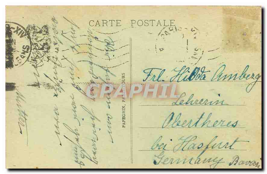 CPA Paris La Rue Soufflot et le Pantheon  — Rückseite