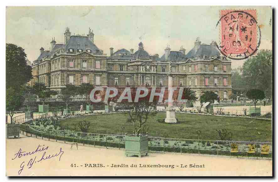 CPA Paris Jardin du Luxembourg Le Senat 