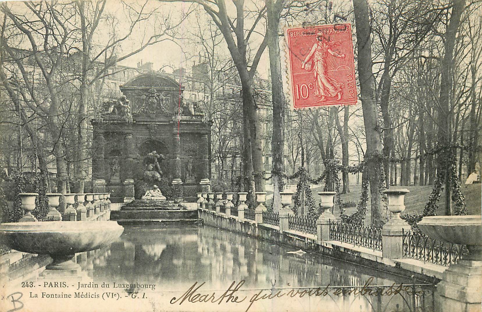 CPA Paris Jardin du Luxembourg La Fontaine Medicis 