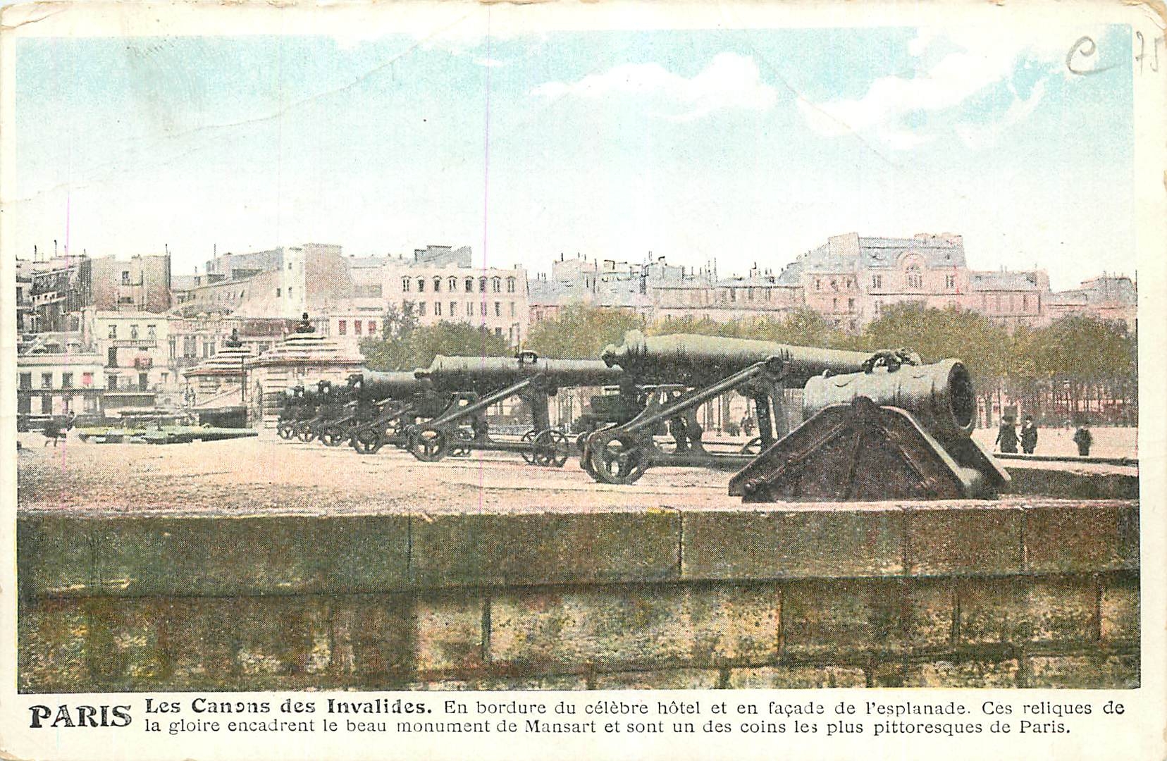 CPA Paris Les canons des Invalides 