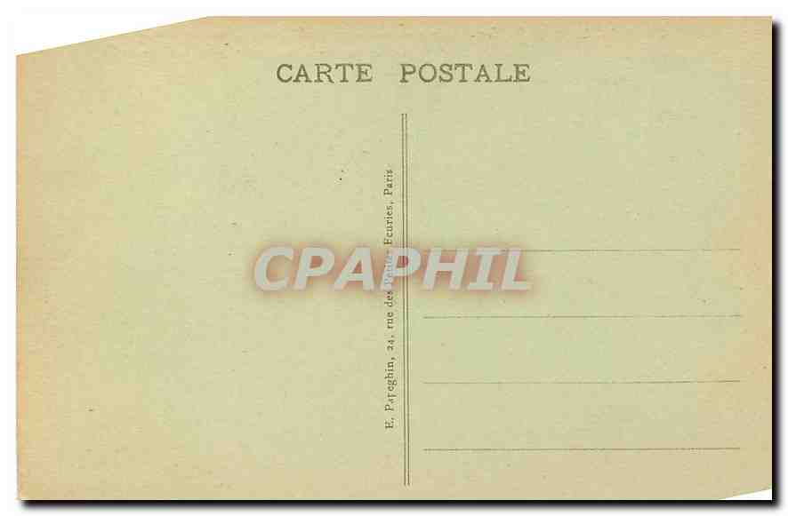 CPA Paris La Place Denfert Rochereau et le Lion de Belfort Œuvre de Bartholdi — Rückseite
