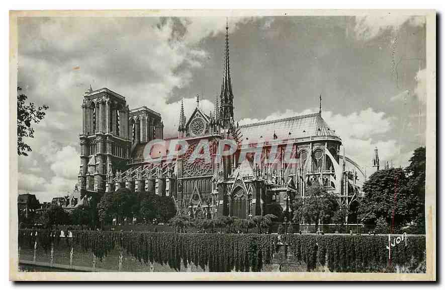 CPA Paris en flanant Notre Dame et le Square de l'Archeveche 