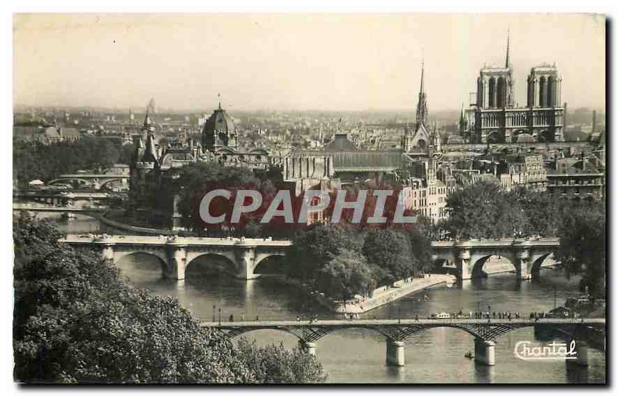 CPA Paris La Pointe de la Cite et les Ponts 
