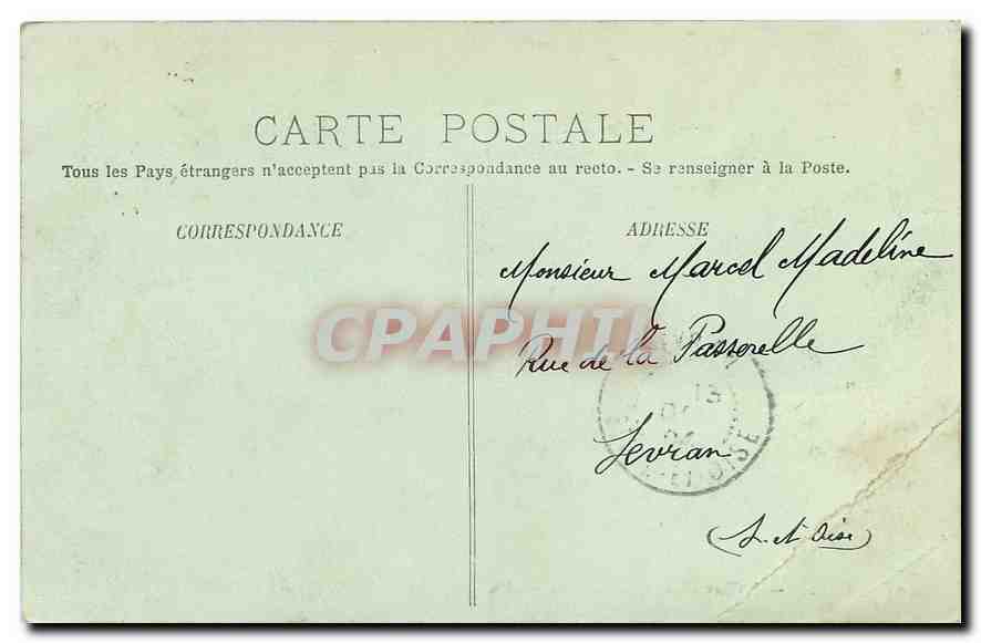CPA Paris l'Observatoire de Montsouris  — Rückseite