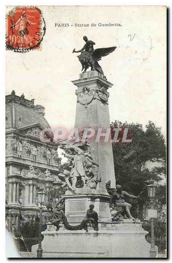 CPA Paris Statue de Gambetta 