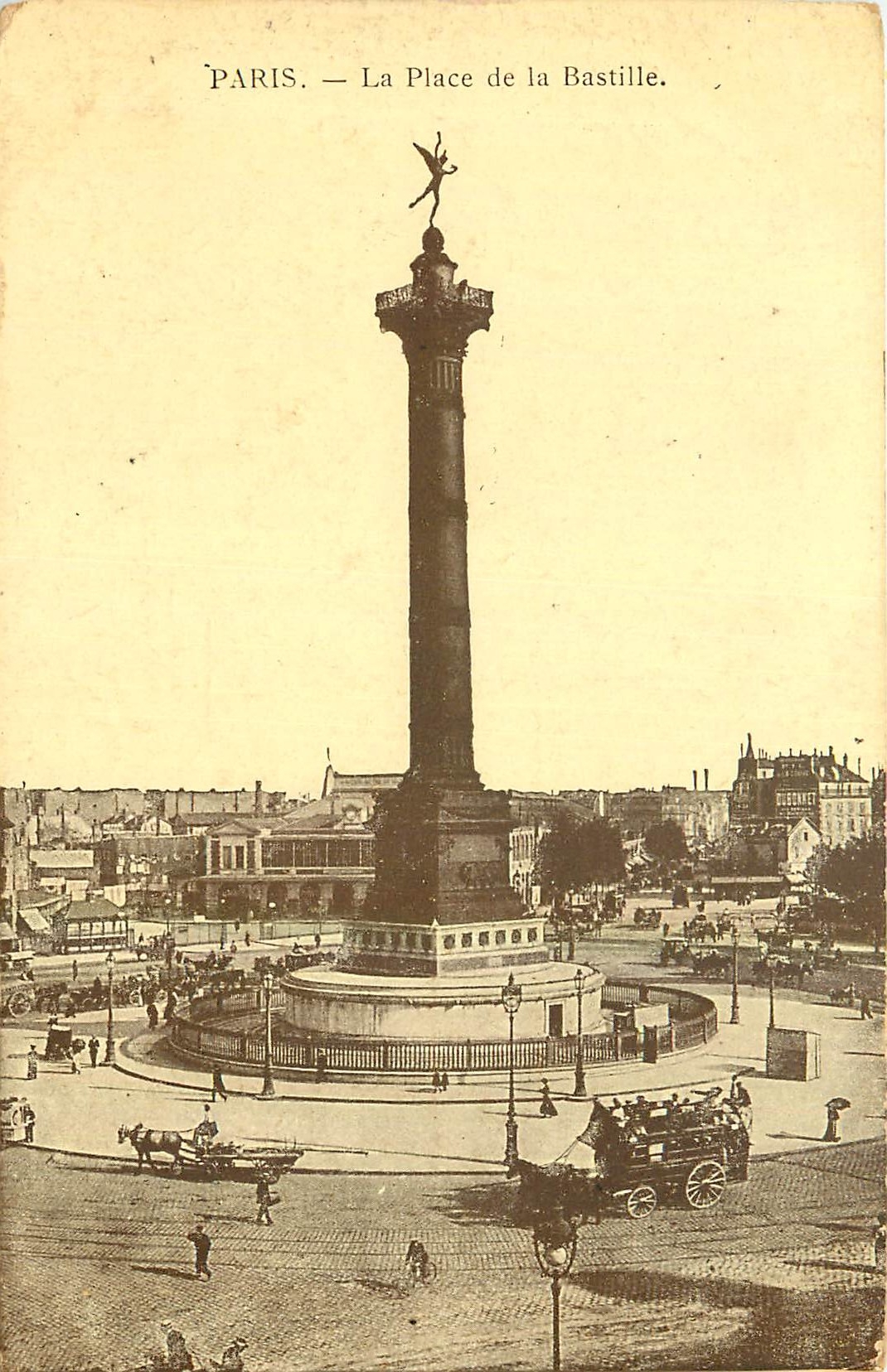 CPA Paris La Place de la Bastille 