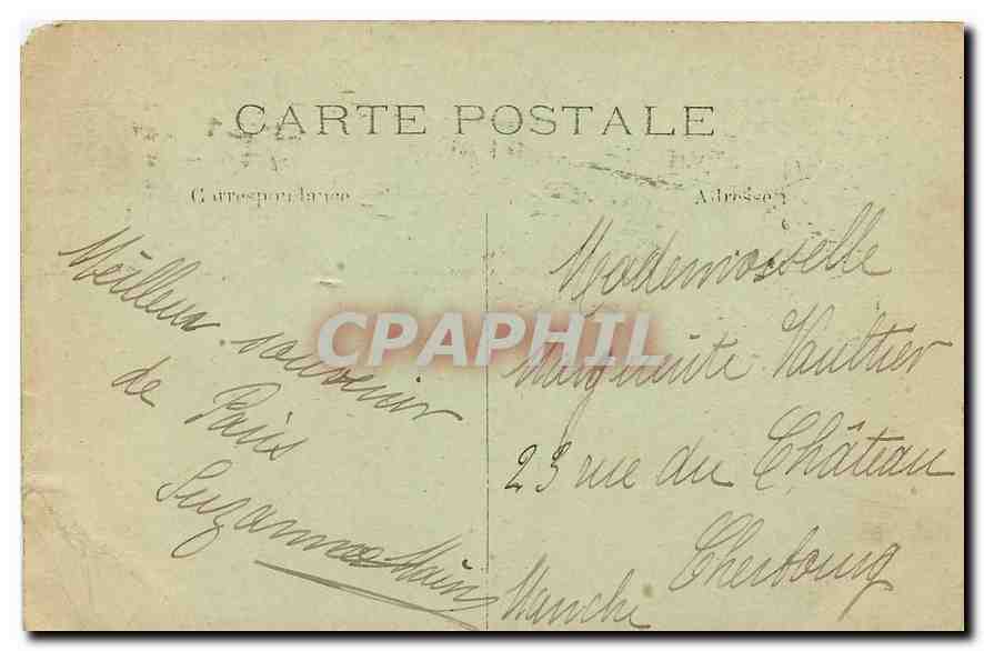 CPA Paris Pont d'Arcole et l'Hotel de Ville  — Verso