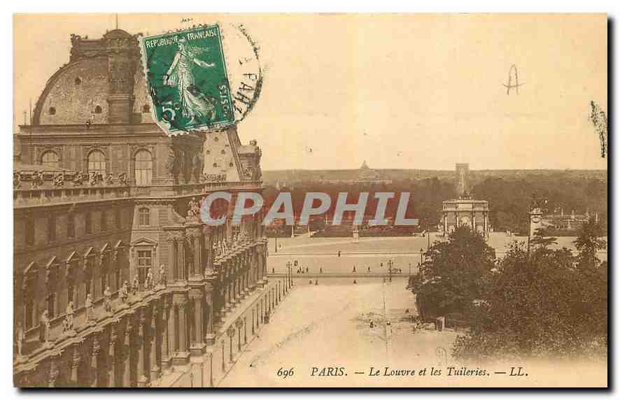 CPA Paris Le Louvre et les Tuileries 