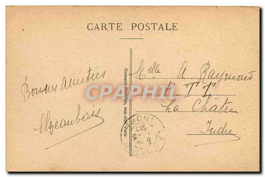 CPA Paris Le Jardin des Tuileries et l'Arc de Triomphe du Carrousel  — Rückseite