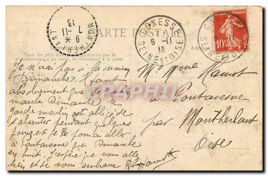 CPA Paris Le Louvre La Colonnad  — Rückseite