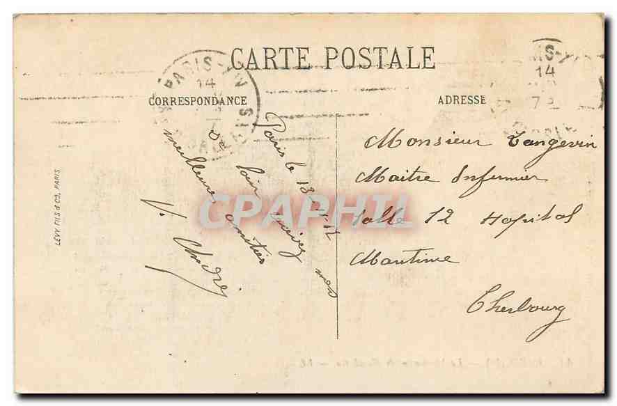CPA Paris Le Monument de Gambetta  — Rückseite