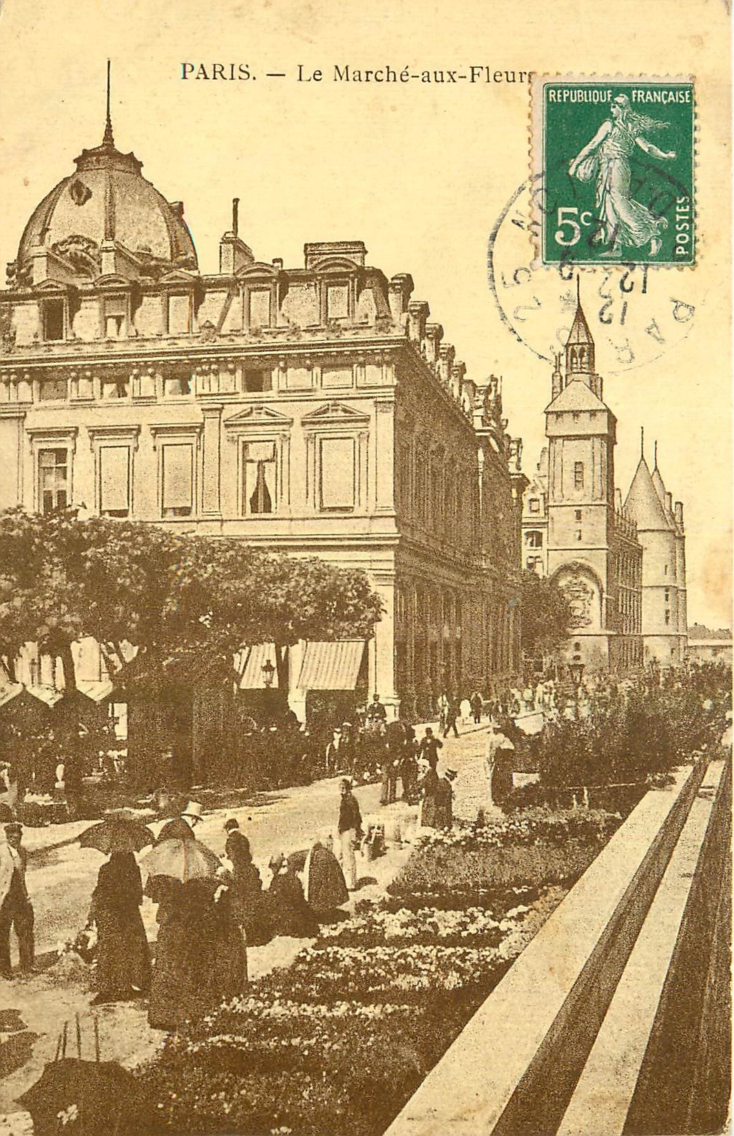 CPA Paris Le Marche aux Fleurs 