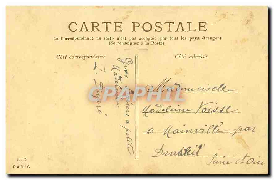 CPA Paris Le Marche aux Fleurs  — Rückseite