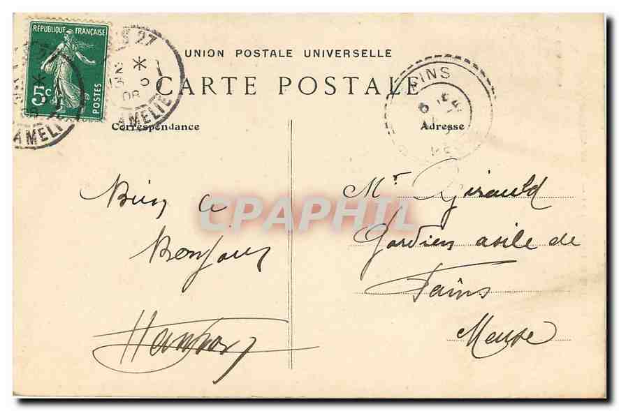 CPA Montmartre Le Chevalier de la Barre Montmartre — Rückseite