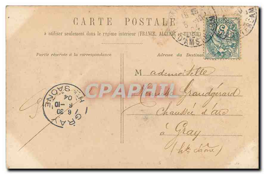 CPA Paris Buttes Chaumont  — Verso
