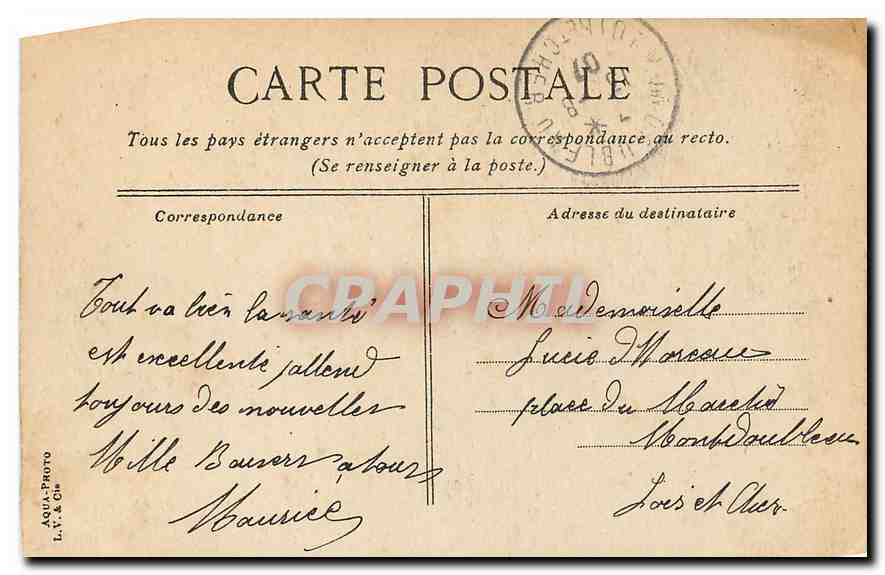 CPA Paris l'Hotel de Ville  — Rückseite