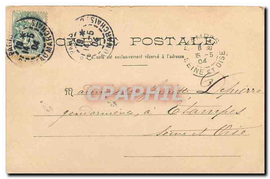 CPA Colonne et place Vendome  — Verso