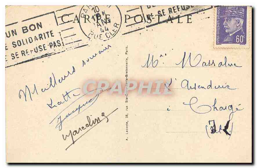 CPA Paris Notre Dame et le Parvis  — Verso