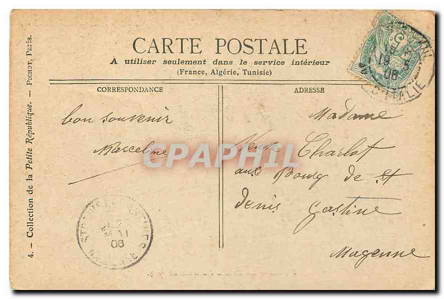 CPA Paris Le Palais du Luxembourg  — Verso