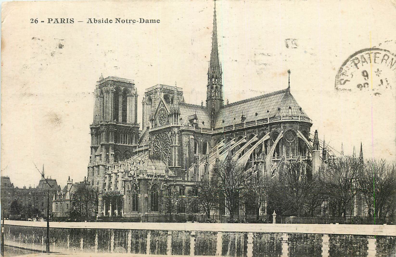 CPA Paris Abside Notre Dame 