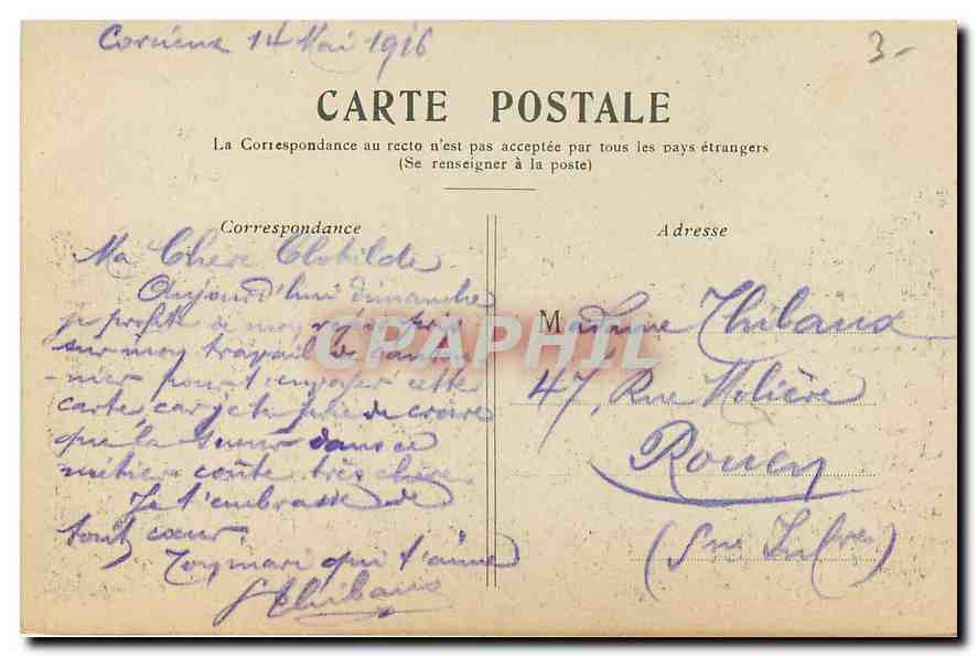 CPA Paris La Colonne Vendome  — Verso