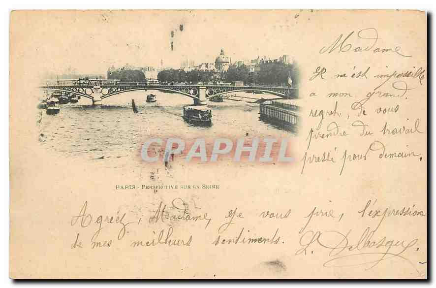 CPA Paris Perspective sur la Seine 