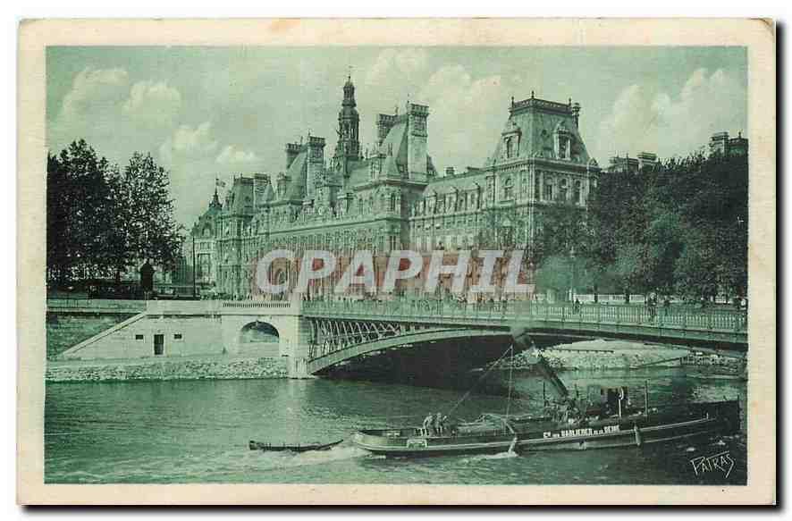 CPA Les Jolis Coins de Paris L'Hotel de Ville Bateau