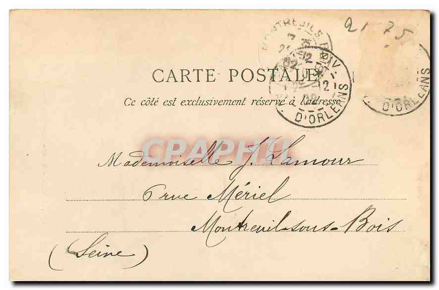 CPA Paris Saint Pierre de Montrouge  — Rückseite