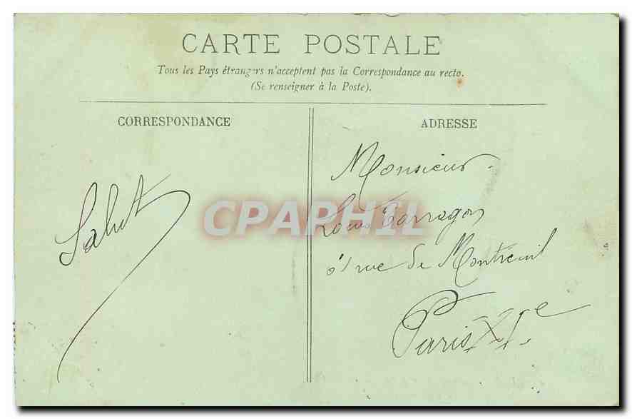 CPA Paris Vue generale du Louvre  — Rückseite