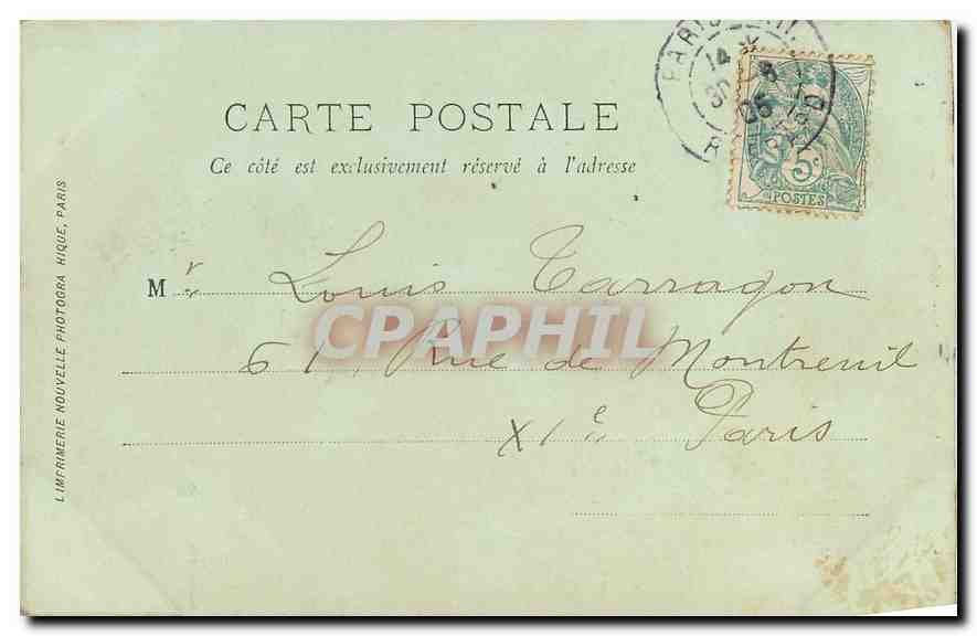 CPA Paris Notre Dame Details  — Verso