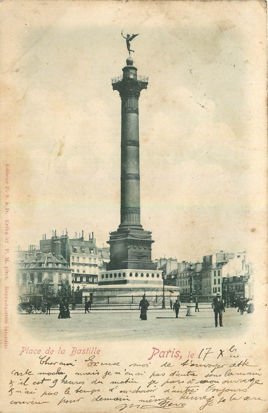 CPA Paris Place de la Bastille 