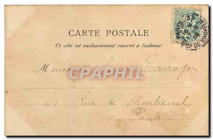 CPA Paris Notre Dame — Verso