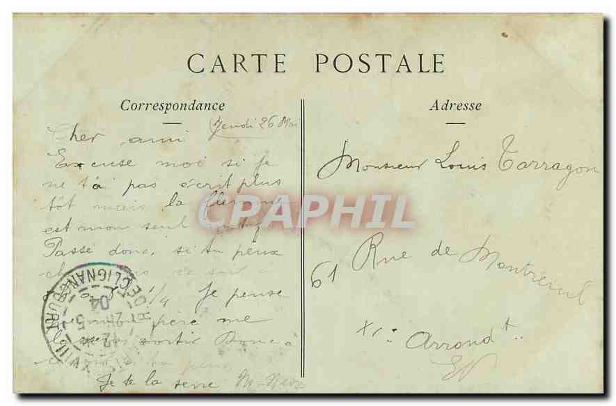 CPA Paris Le Triomphe de la Republique par Dalou Place de la Nation Lion — Rückseite