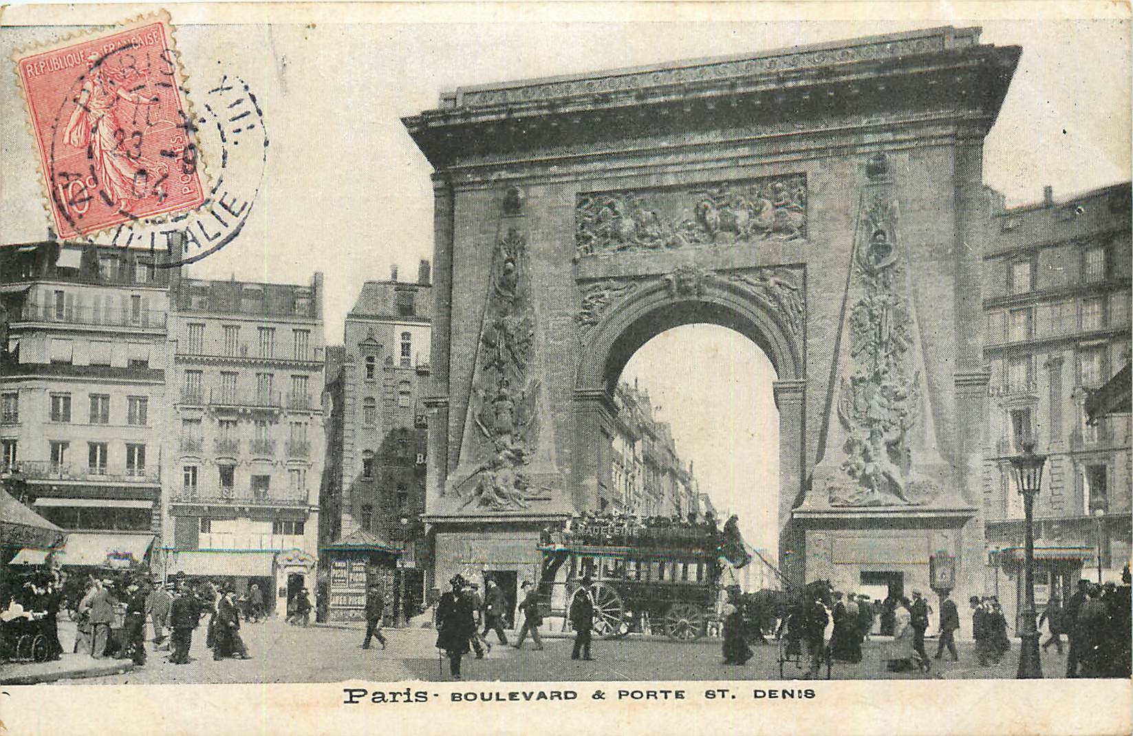 CPA Paris Boulevard et Porte St Denis 