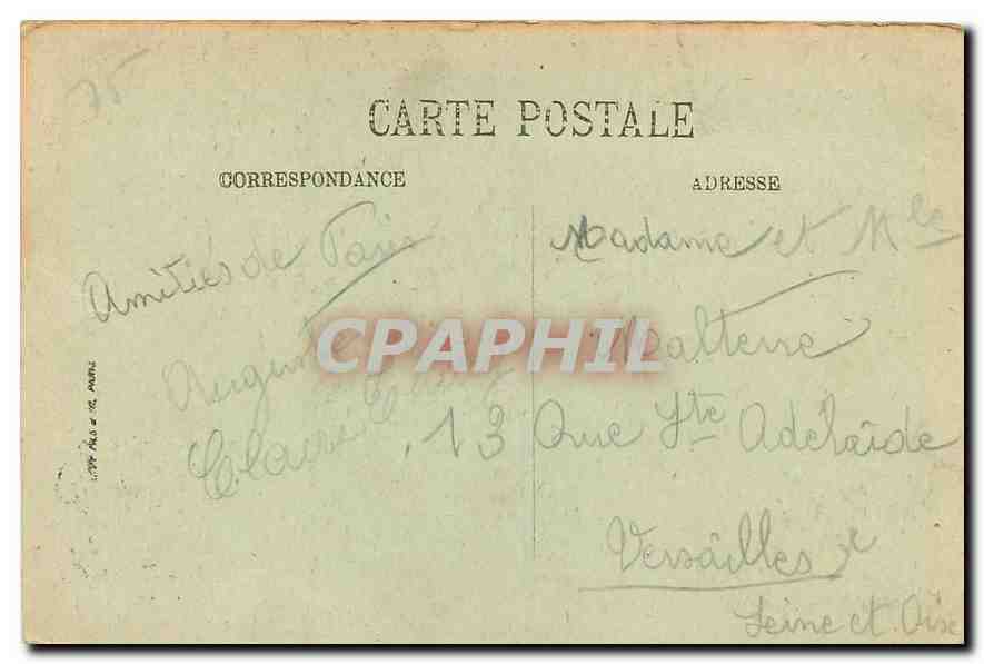 CPA Paris La Basilique du Sacre Coeur de Montmartre Cloche — Rückseite