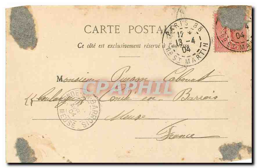 CPA Paris l'Hotel de Ville  — Rückseite