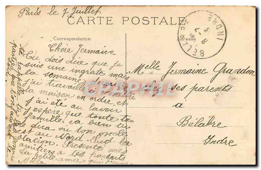 CPA Paris Montmartre Eglise N D de Clignancourt — Verso