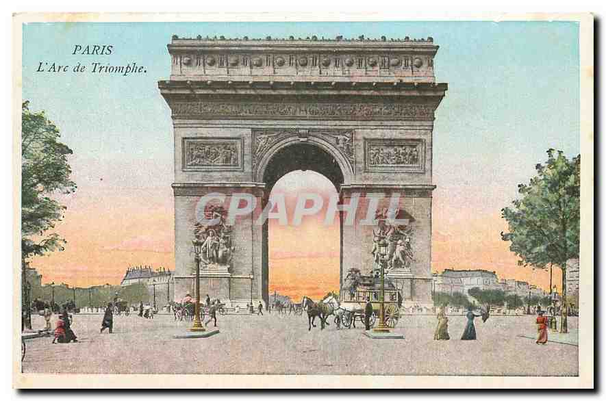 CPA Paris L'Arc de Triomphe 