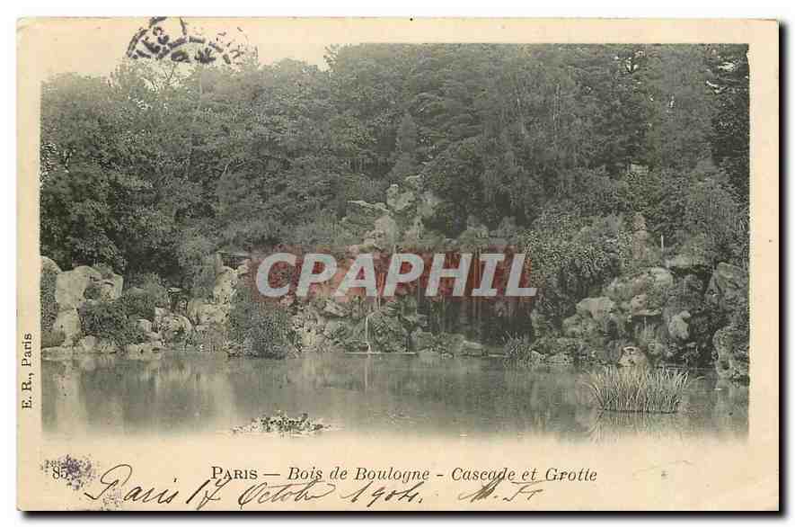 CPA Paris Bois de Boulogne Cascade et Grotte 