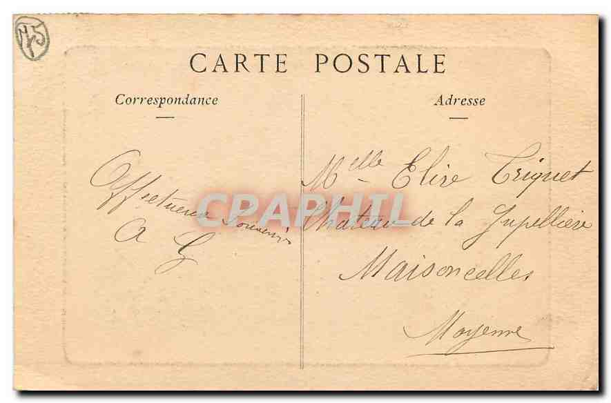 CPA Paris Au Bon Marche Salon de Lecture  — Verso